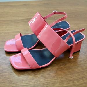 Vintage Pink Via Spiga Block Heel Sandal Size 7